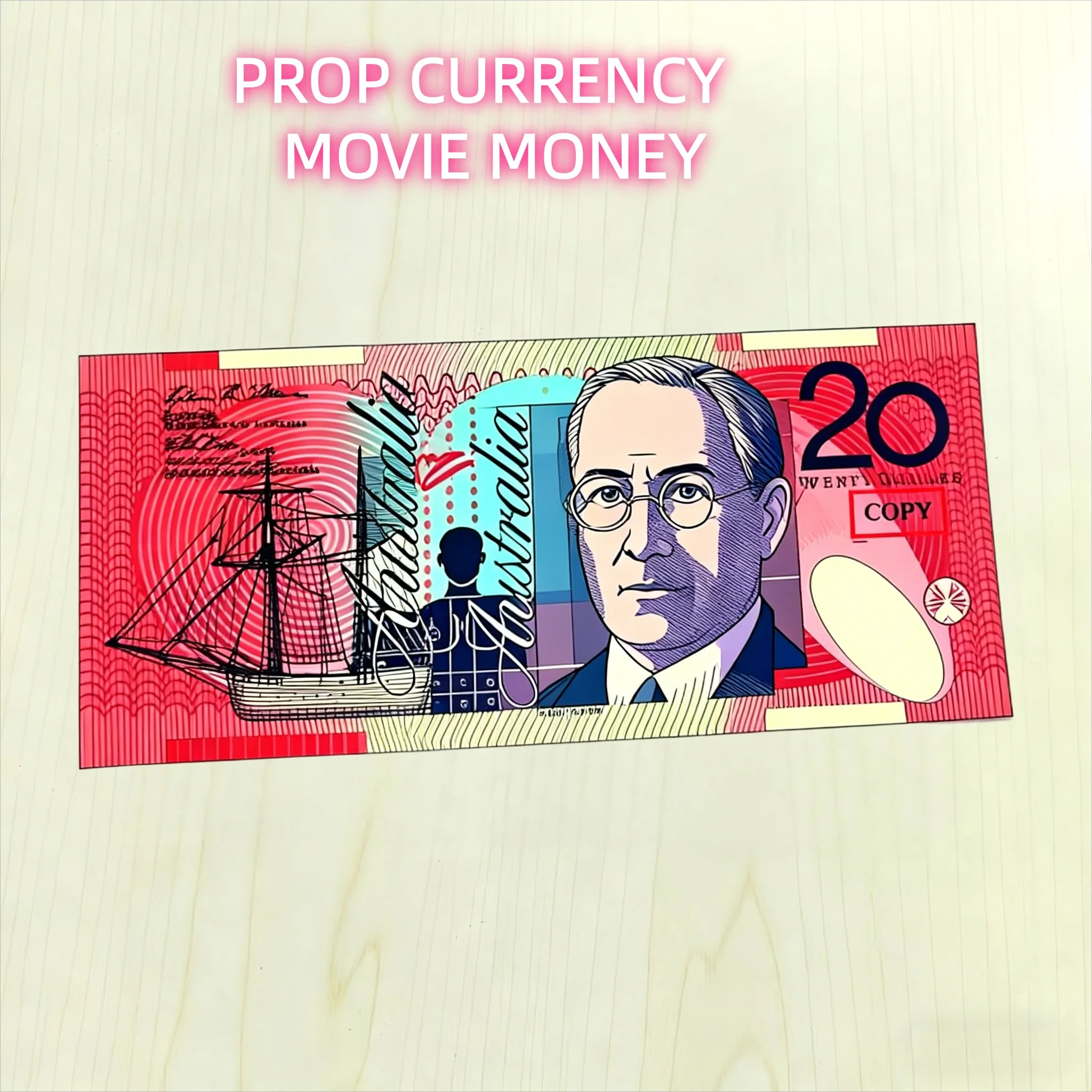 澳元澳大利亚道具钞票20 50 100美元现实事件装饰道具新奇纸手工复活节婚礼