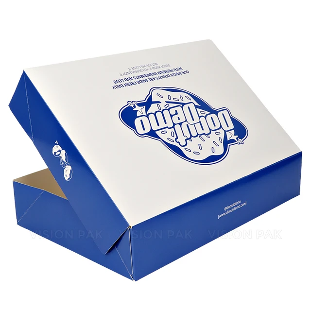 Custom Size Donut Boxes Dozen / Half Dozen Donut Box / Single Donut Box Packaging
