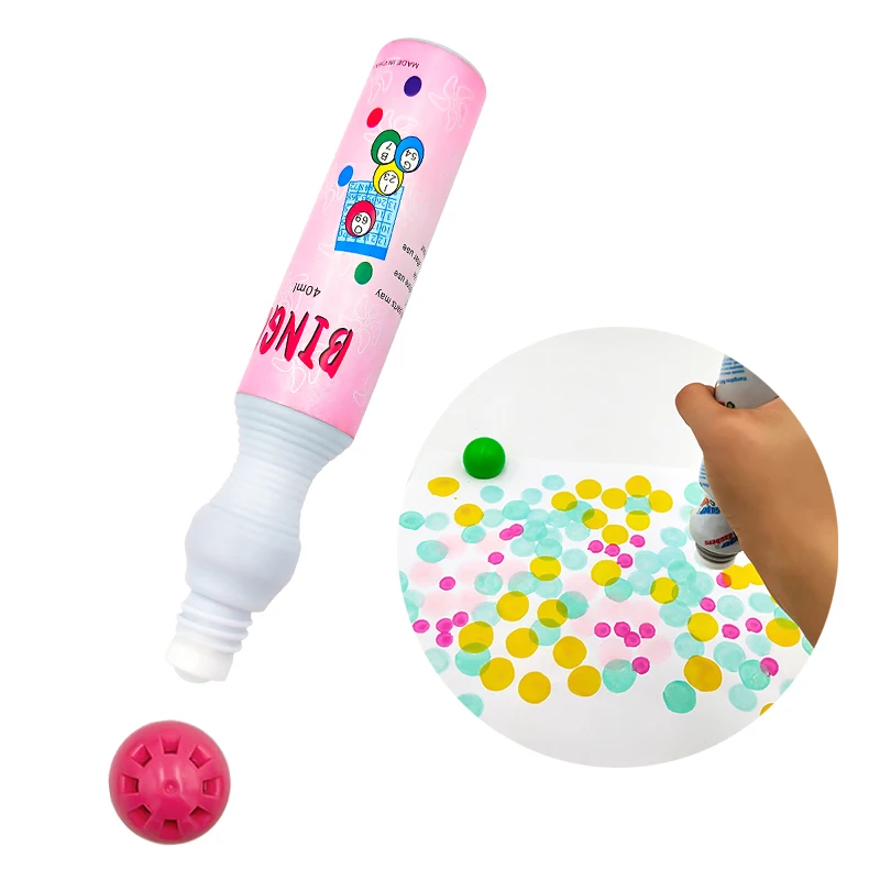 Оптовая продажа дешевые яркие маркеры в горошек 10 мм губчатые наконечники для бинго чернильные игр