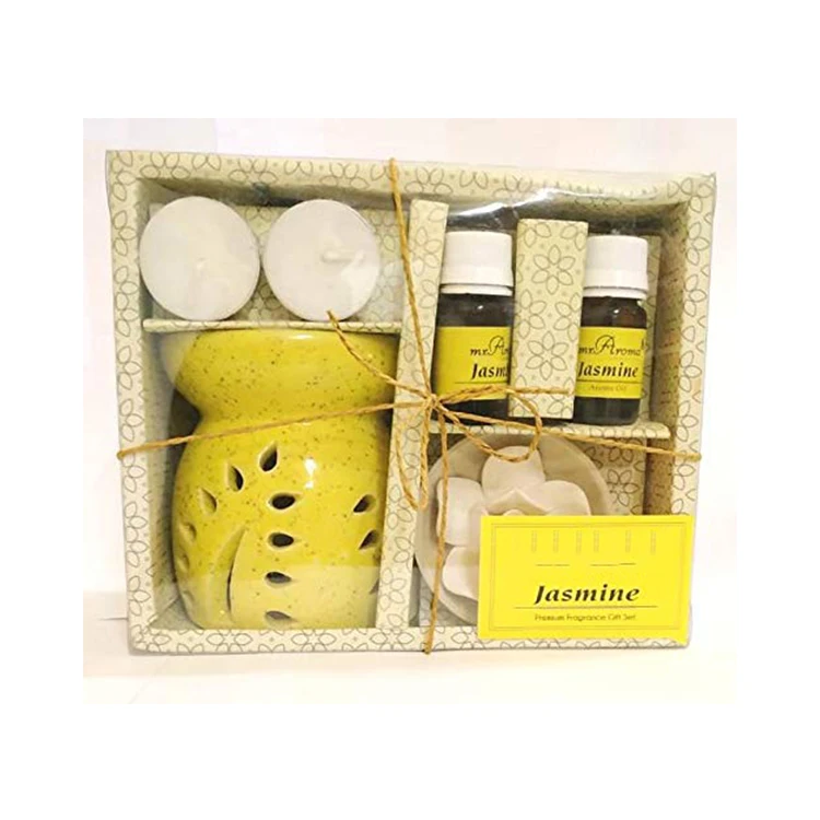 Jasmine Fragrance Oil Essential Oil Candle Incense Burner Ceramic Oil Burner Ceramic Flower