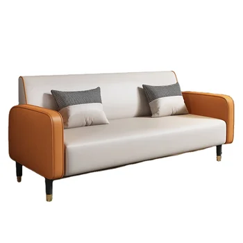 Newly designed Nordic luxury light luxury style home furniture, leather fabric living room sofa