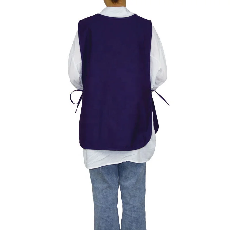 Hot Style Unisex Custom Print Logo Vest Apron Adjustable Nail Uniform With Three Big Pockets