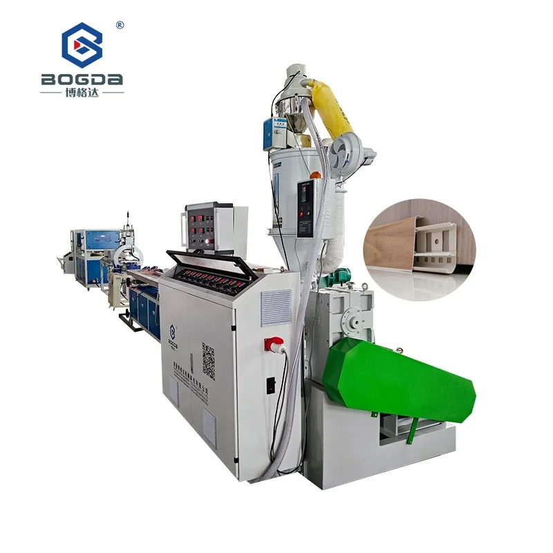 BOGDA Automatic Electrical Wire PVC Floor Skirting Trunking Moulding Extruder Line
