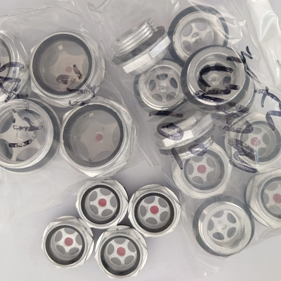 M20*1.5 Aluminum Alloy Oil Level Sight Glass with 12mm Pipe Smooth Surface Casting Technics