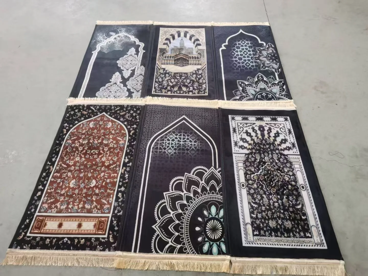 Wholesale Embossed Thick Padded Turkish Sejadah Plain Janamaz Islamic Prayer Rug Mat Made Polyester For Muslims Musallah Prayer_voghion.com