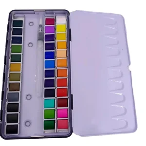 36 colour paint pen set  hot sale watercolor Tin Box Pack china watercolor factory