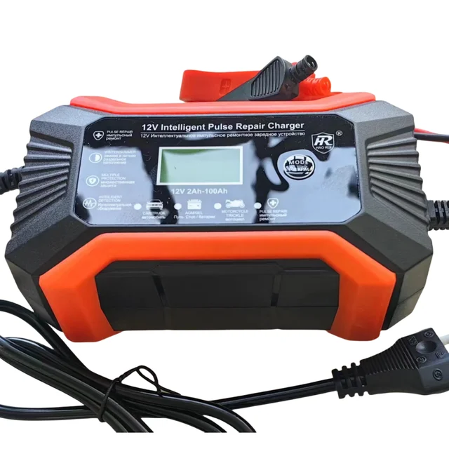 smart products automatic 7 stage pulse lead acid battery charger start stop lifepo4 battery charger 24V12A for car