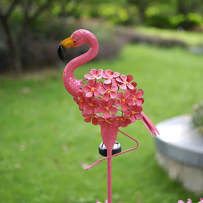 Outdoor Waterproof Garden Solar Yard Led Lights Flamingo Lawn Solar Lamp