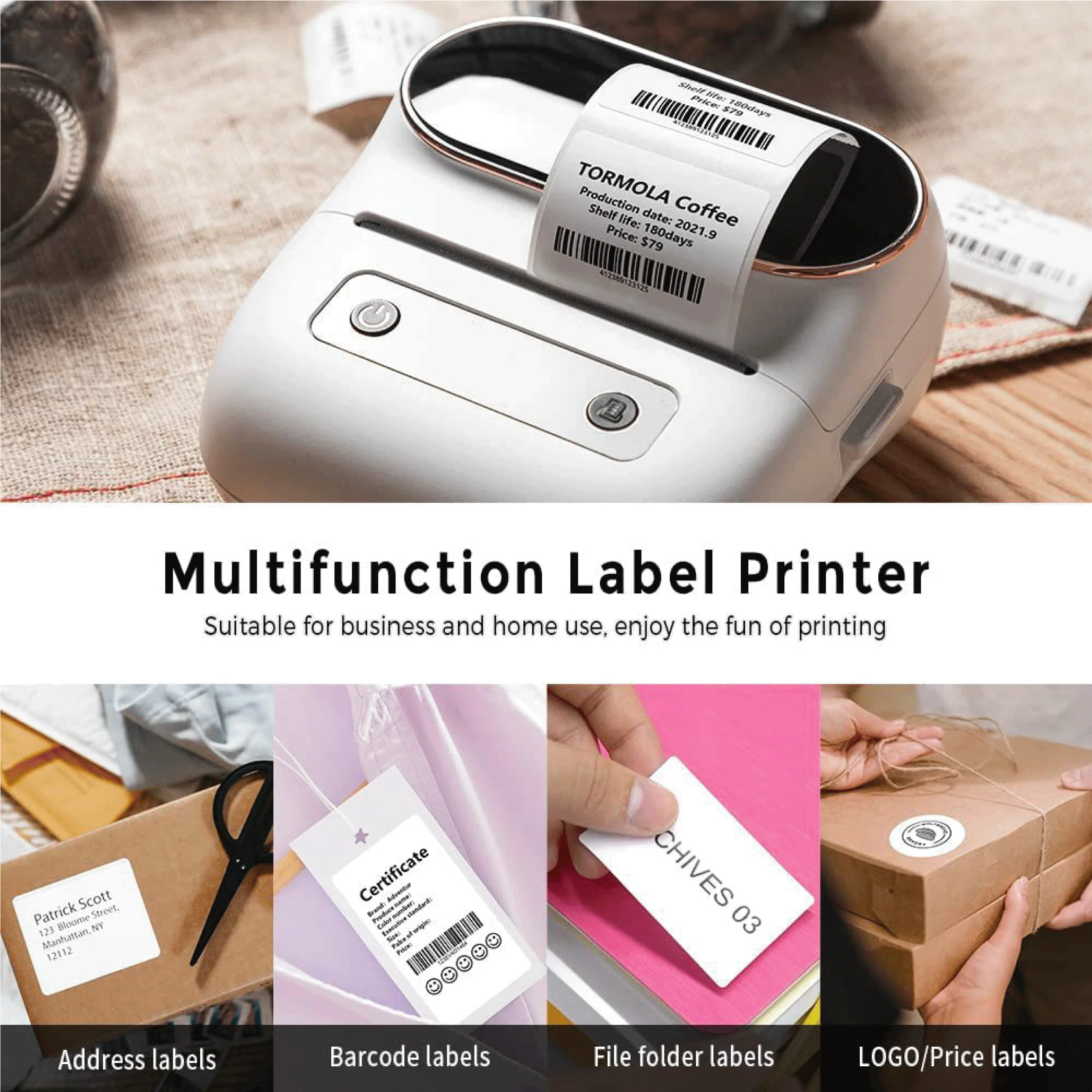 Custom Self Adhesive Thermal Phomemo M110 M220 Barcode Printer Phomeo ...