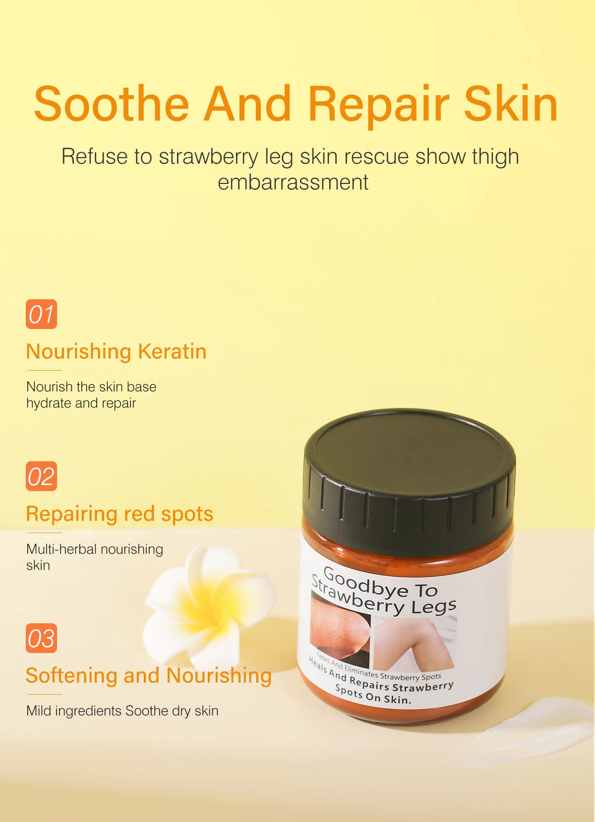 MOOYAM Goodbye To Strawberry Legs Cream - 120g – Main Market Online