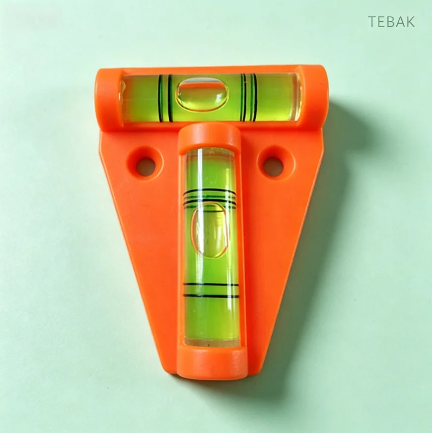 Industrial Mini T-Type Triangular Level | 2-Vial Bubble Level | 0.057° High Precision ABS Measuring Tool