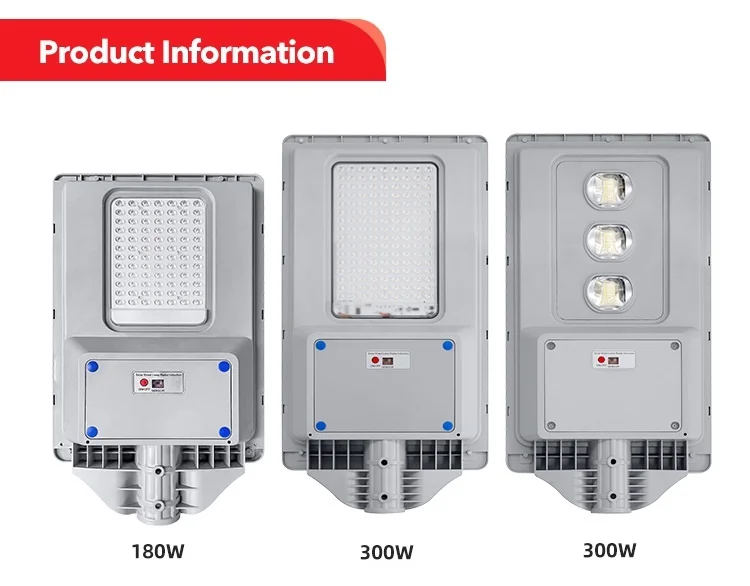 Integrated Ip65 Induction 180w 300w Solar Led Street Lamp Energy Saving