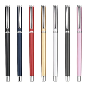 Luxury Custom Logo JASON YUEN Metal Gel Pens for Business Gift Promotional Office Supplies 0.5mm Ink Smooth Writing Blue & Black