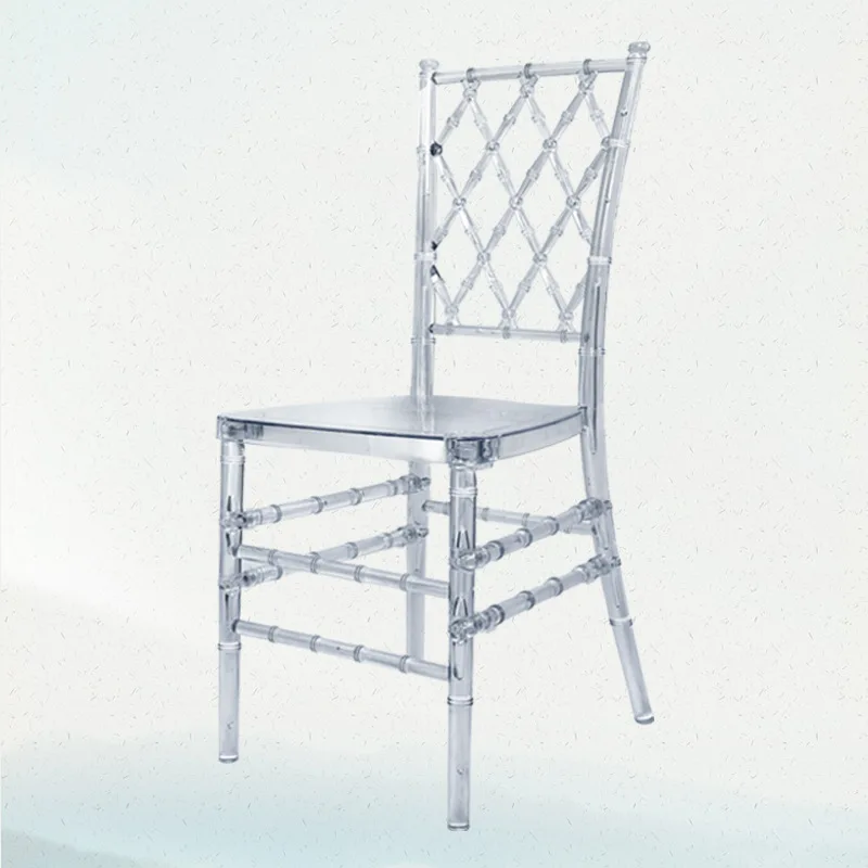 Hot Sale Wedding Event Party Plastic Transparent Stackable Acrylic Crystal Resin Clear Sillas Chiavari Banquet Garden Lawn