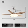 42inch -Silver + natural wood color