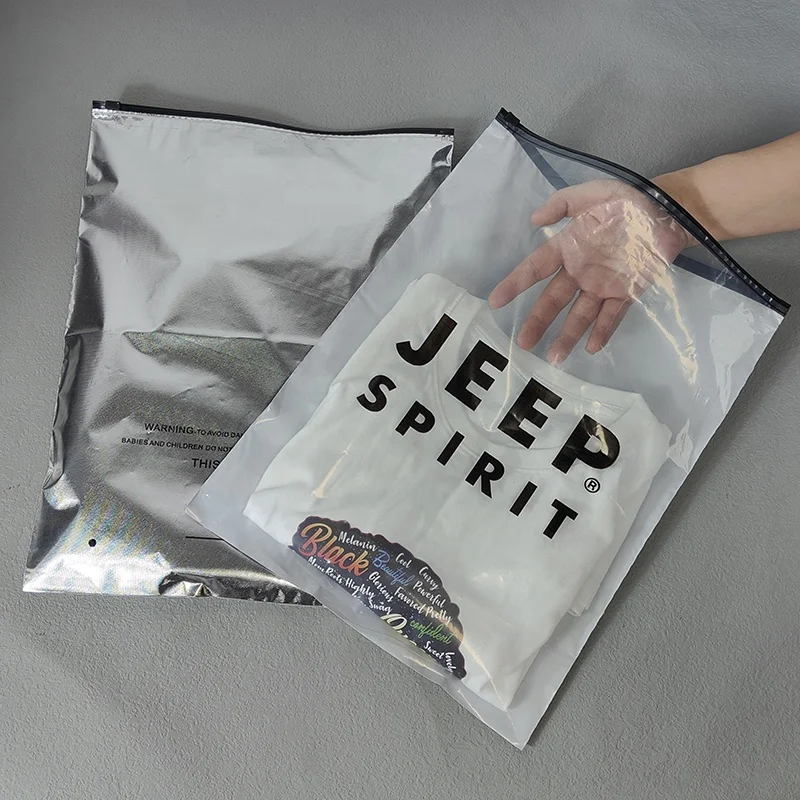 Custom Logo Frosted PVC Zipper Bag High Quality Packaging