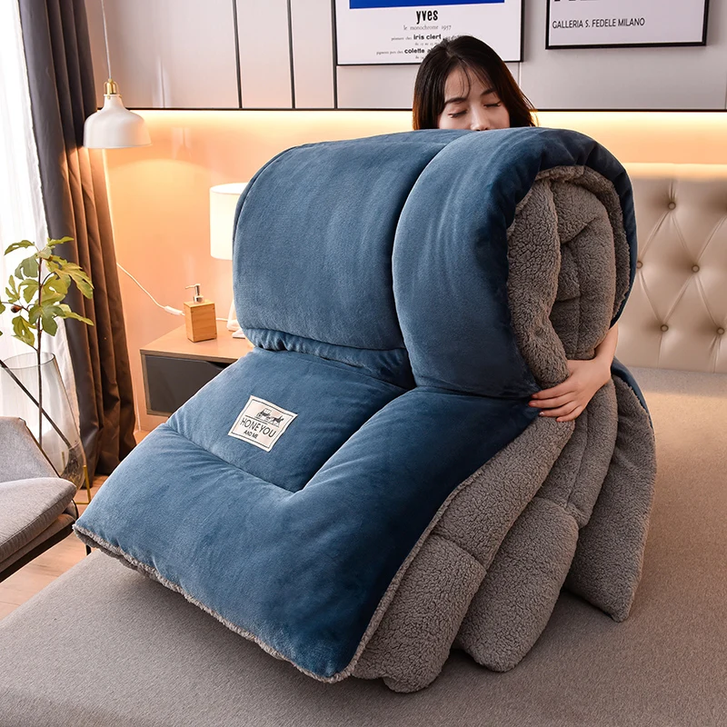 Wholesale Soft Plush Sherpa Fleece Fluffy Flannel Edredon Queen