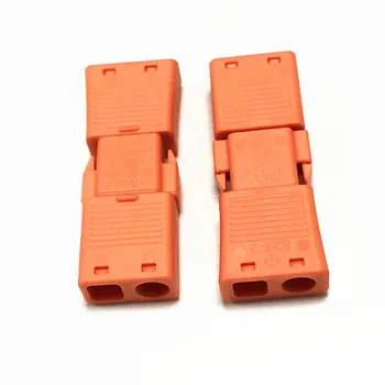 Wire Connector 600V 6A 2 Way Plug-in Insulated US Standard Quick Connecting Terminal Block