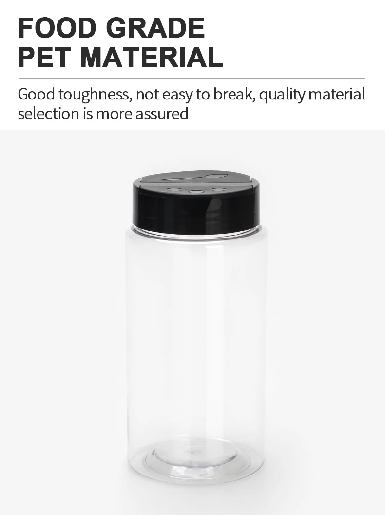 16oz/wholesale Kitchen Plastic Spice Jars And Salt Bottle Pepper Chili