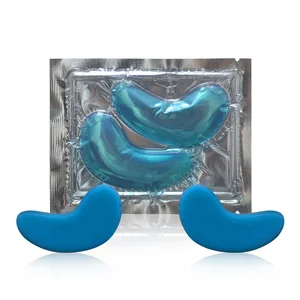 Private Label Crystal Marine Algae Hyaluronic Acid Collagen Firming Sheet Eye Mask Patches Moisturizing Anti-Wrinkle Care Dark