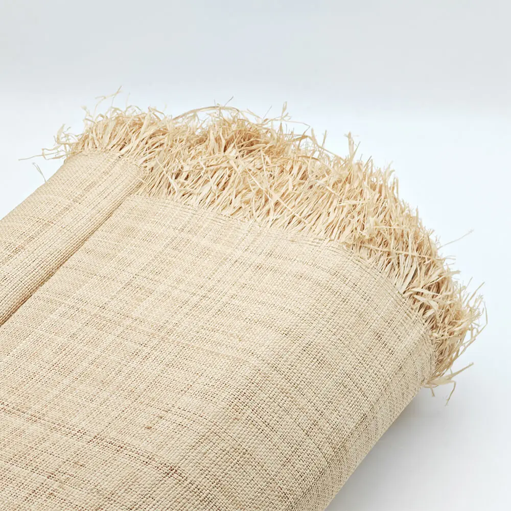 Raffia Straw Fabric Palm Leaf Material Straw Pads Raffia Roll for Handbags
