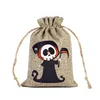 Jute rope burlap bag - grim reaper