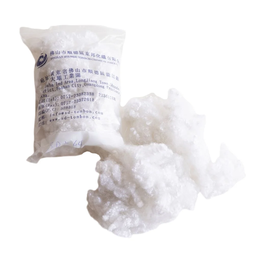 PET Recycle Polyester Staple Fiber 3D 15D 32Mm 51Mm 64Mm Hcs Polyester Fiber 7 Denier