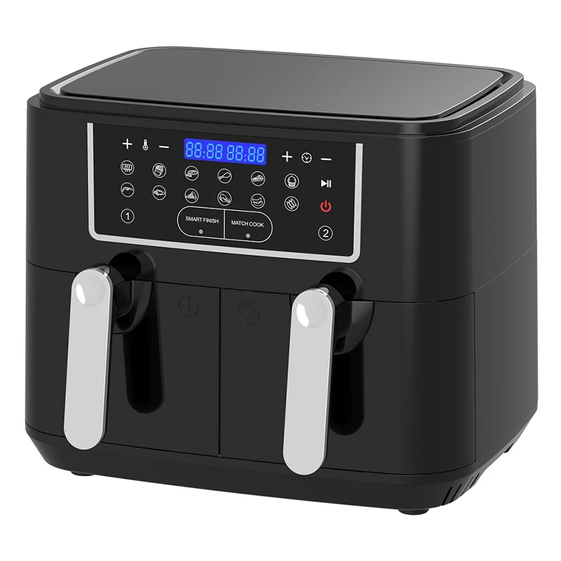 9l Dual Basket Air Fryer With 10 One-touch Presets Two Zone Technology ...