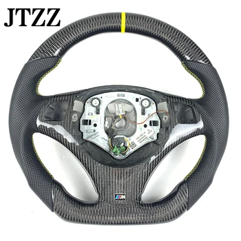 For BMW E90 E92 E93 E91 F20 F21Steering Wheel Carbon Fiber Customization 2008 2009 2010 2011 2012 Leather Interior shift paddles