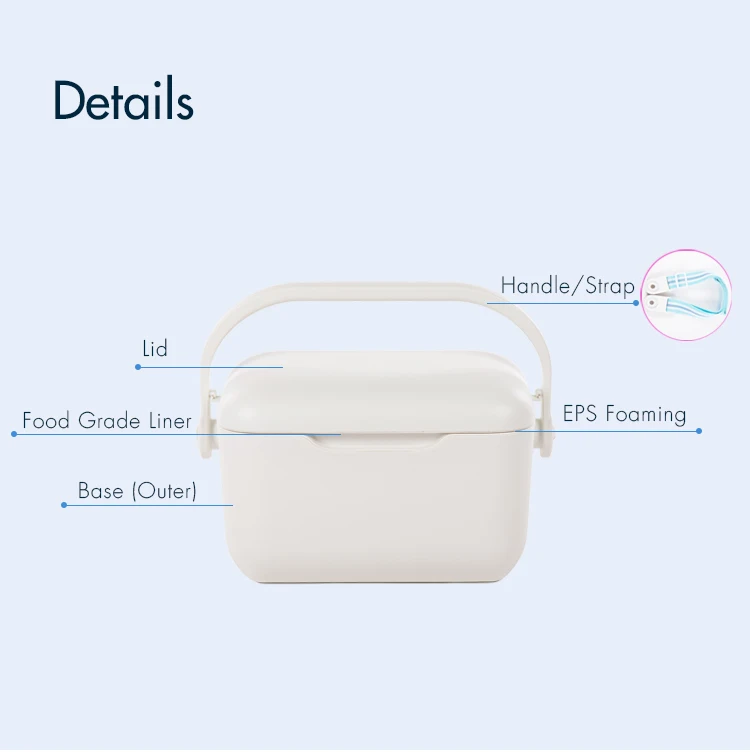 IceMaster Patented 12Qt Plastic Fresh-Keeping Small Portable Hard Car Ice Chest Cooler Box Icebox Ice Master Cooler Custom
