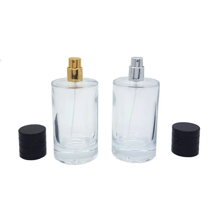 30ml 50ml 100ml cylindrical vertical stripe empty perfume bottle with spray  mist