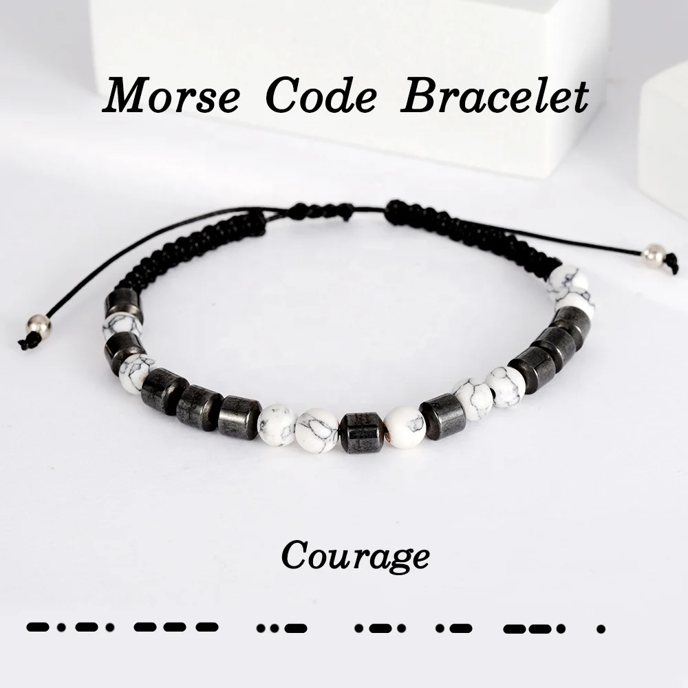 unisex morse code bracelet