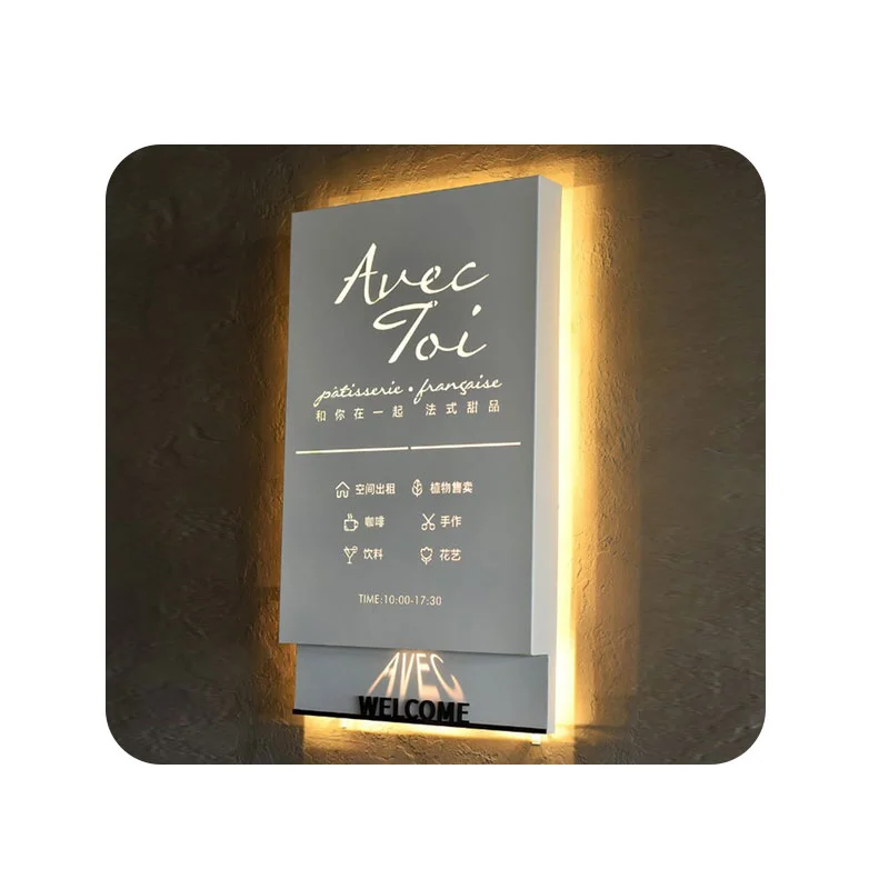 Custom Heavy-Duty Outdoor Blade Sign - Wall Mounted 360° Rotating Circle Advertising Light Box & 2-Sided Display for Storefront