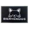 Dog-shaped [Single Stripe Mesh Printed Floor Mat]
