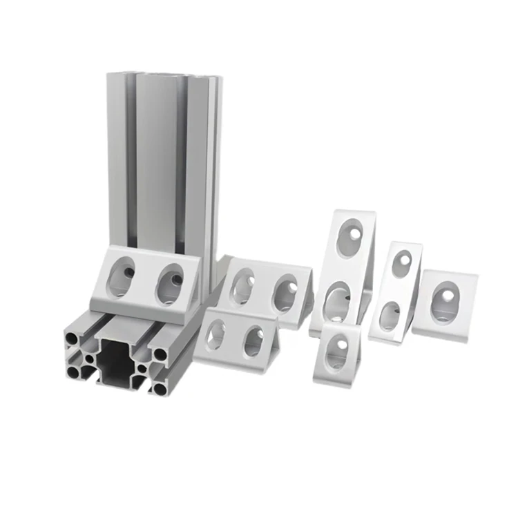 Aluminum Profile 90 Degree Corner Code Connector, Aluminum Alloy 20/30/40 Fixed Right Angle Triangular Corner Accessory details