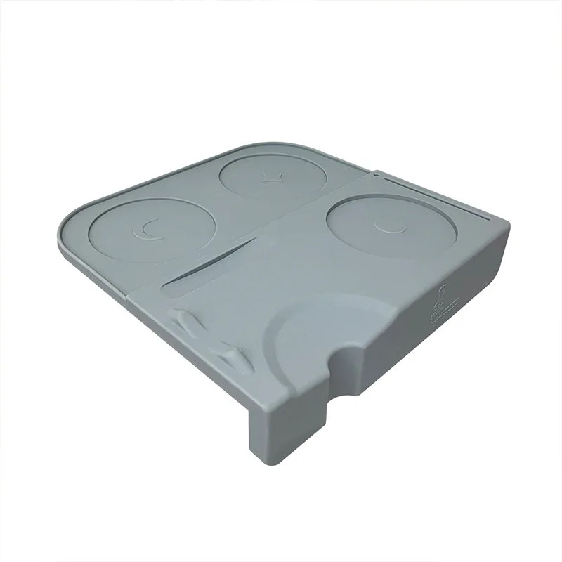 Tappetino in silicone per caffè, dispenser per polvere, tappetino antiscivolo per angoli, tappetino pressatore, tappetino per maniglia, set base per maniglie da caffè, tappetino per pressatura della polvere
