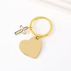 Gold oblique peach cross