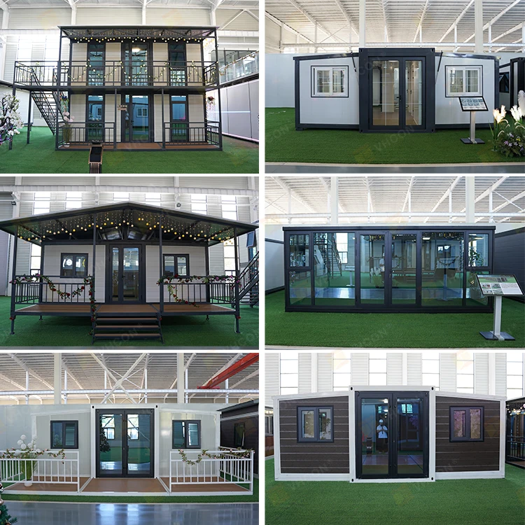 China Prefabricated 20Ft 40Ft Tiny Home 3 4 5 Bedroom Container House for Sale Expandable Mobile Foldable Container Prefab Home
