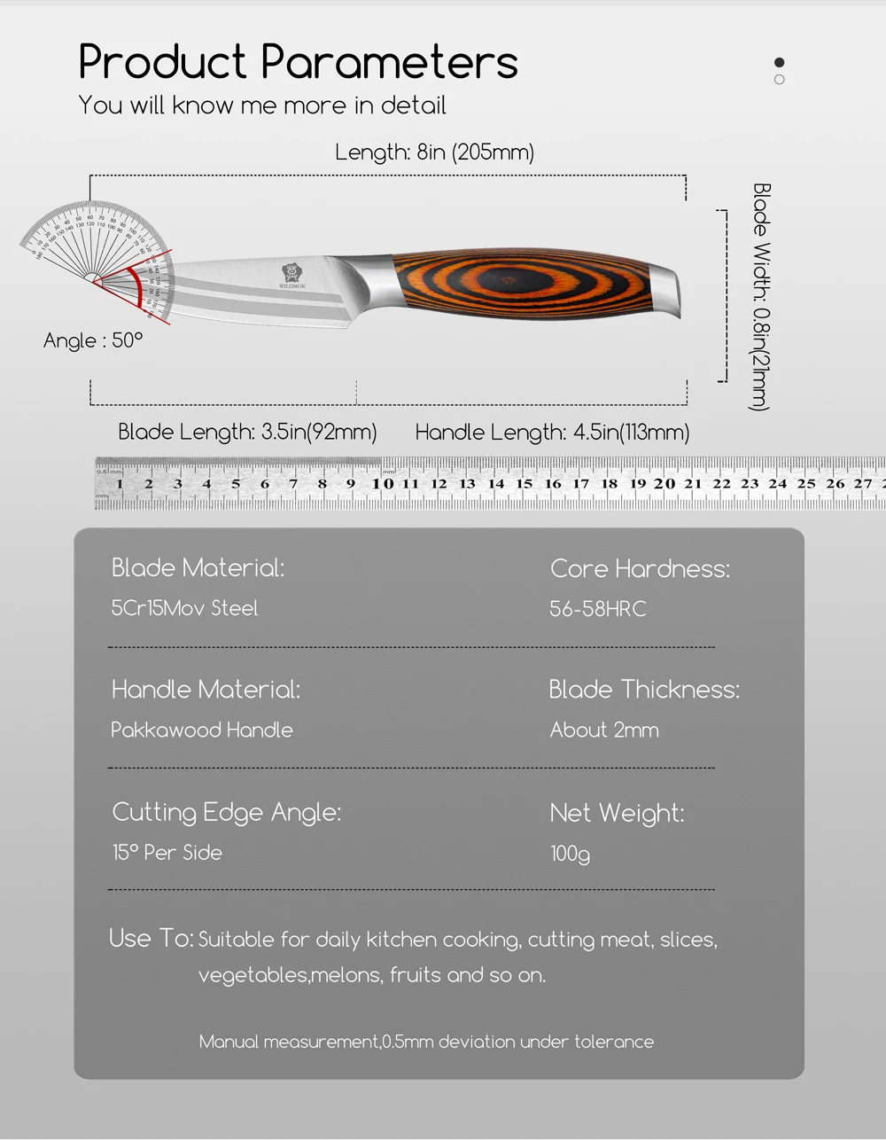 Schälmesser Aus Edelstahl Mit Hochwertigem Pakkawood-griff_voghion.com