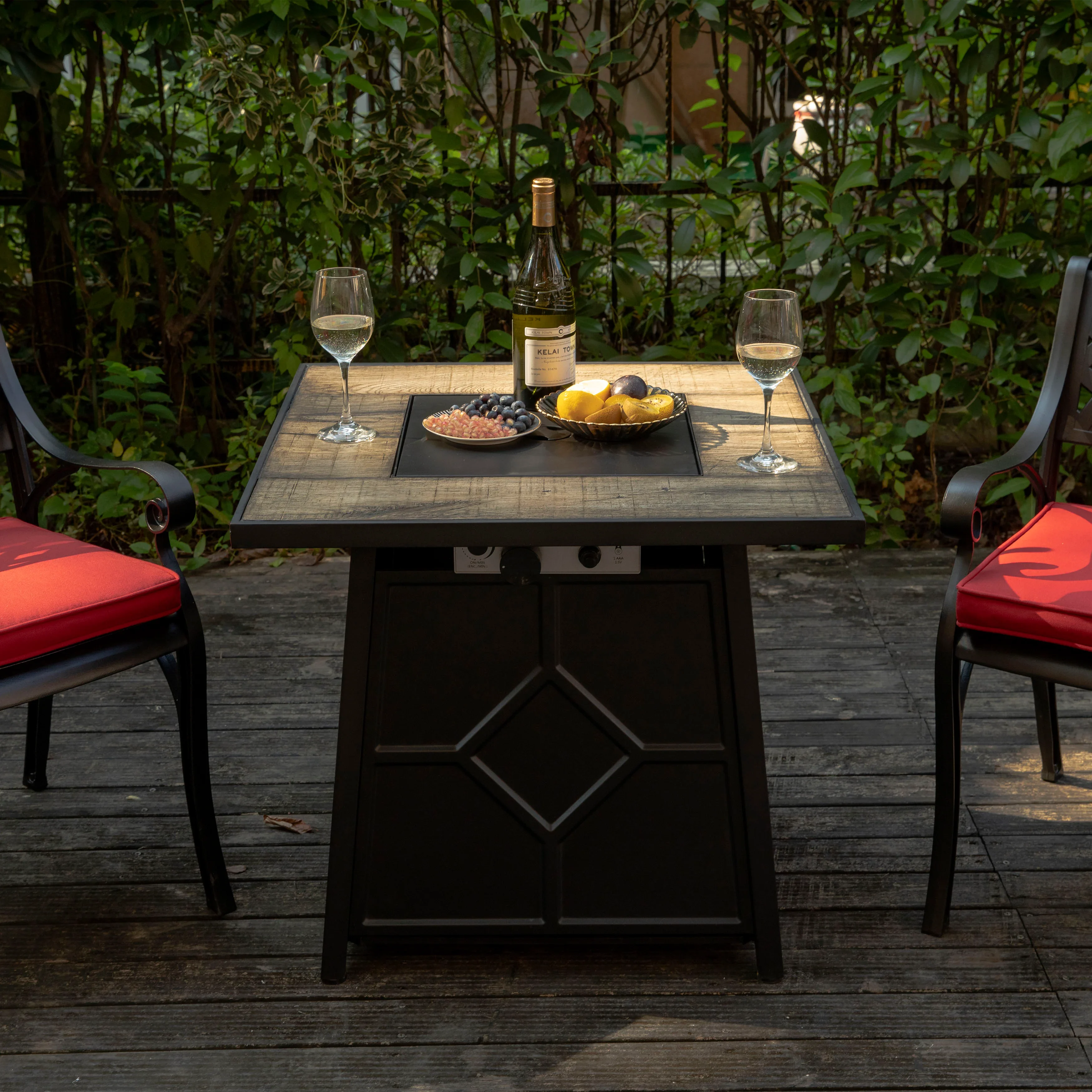 2025 Настольный обогреватель для внутреннего дворика уличный пропановый газовый противопожарный стол с квадратной газовой горелкой обогреватели патио