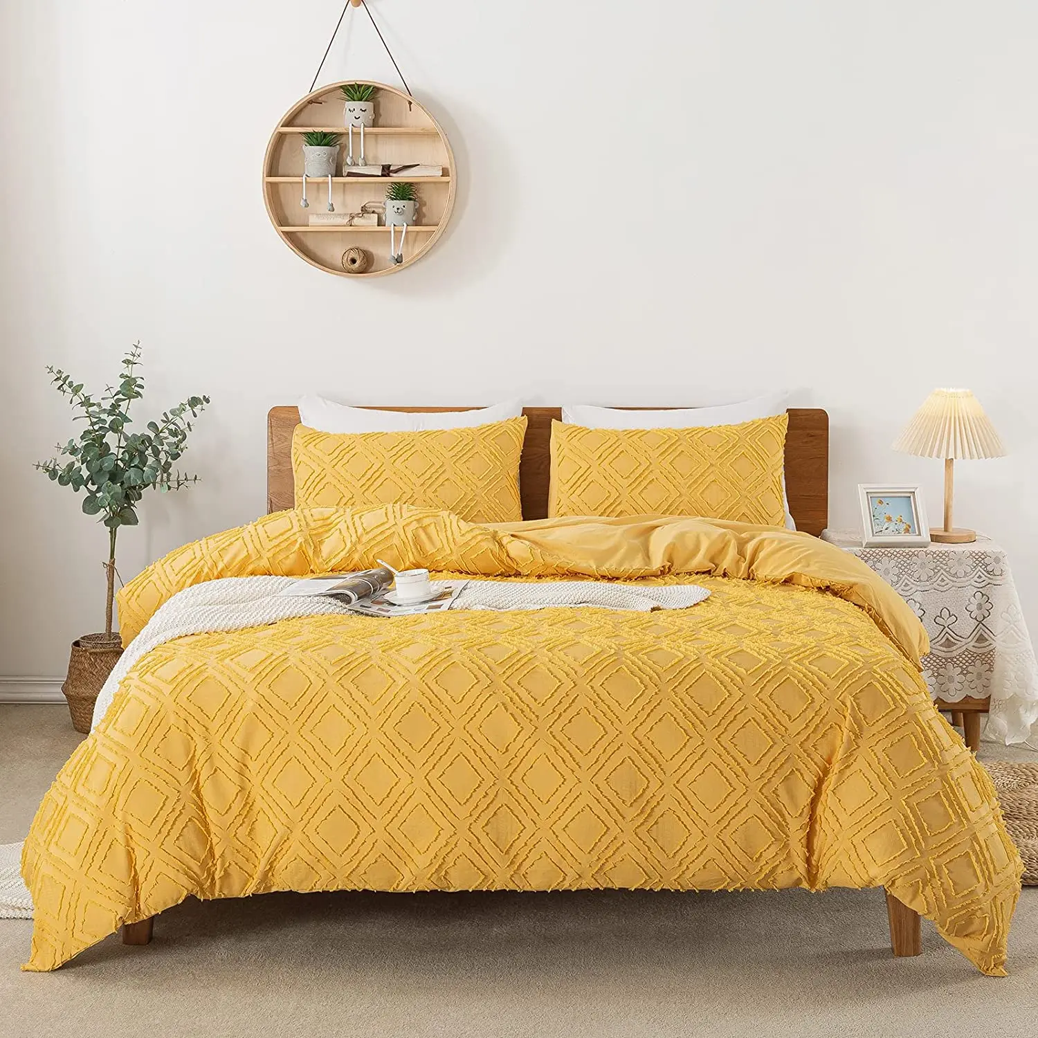 Hot Sale Tufted Duvet Cover Set Jacquard Geometric Delicate Comforter