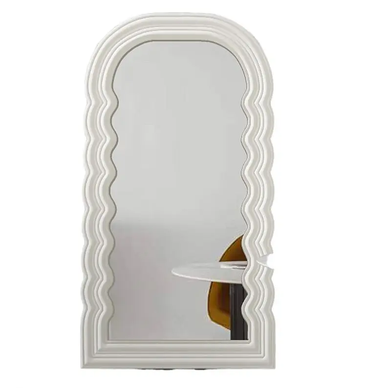 High Quality Thickened Modern Wave Full Body Illuminated Dressing Mirror Stand Custom for Bedroom Living Room Furniture Wall