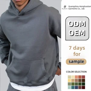 ODM OEM Custom High Quality Custom Logo Cotton Hooded Pullover Sweatshirt Premium Heavy Fleece Oversized Unisex Winter Hoodie