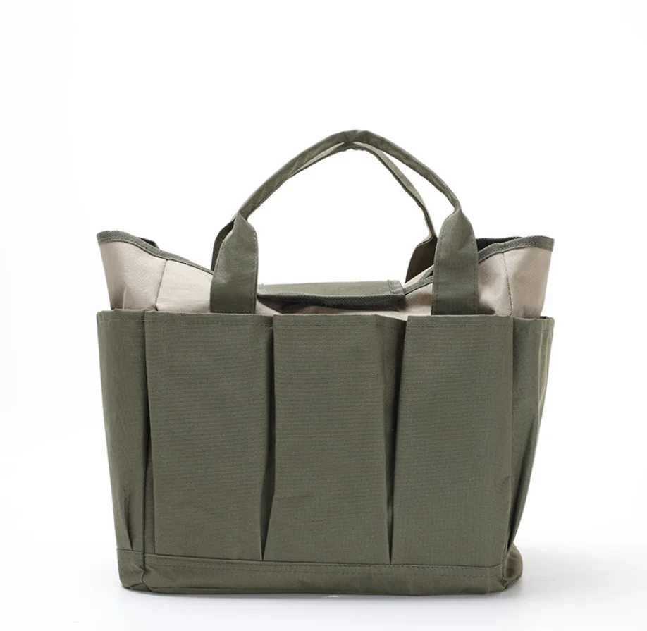 Canvas Garden Tool Tote Bag Heavyduty Gardening Pouch Vegetable Herb Garden Hand Tool Storage