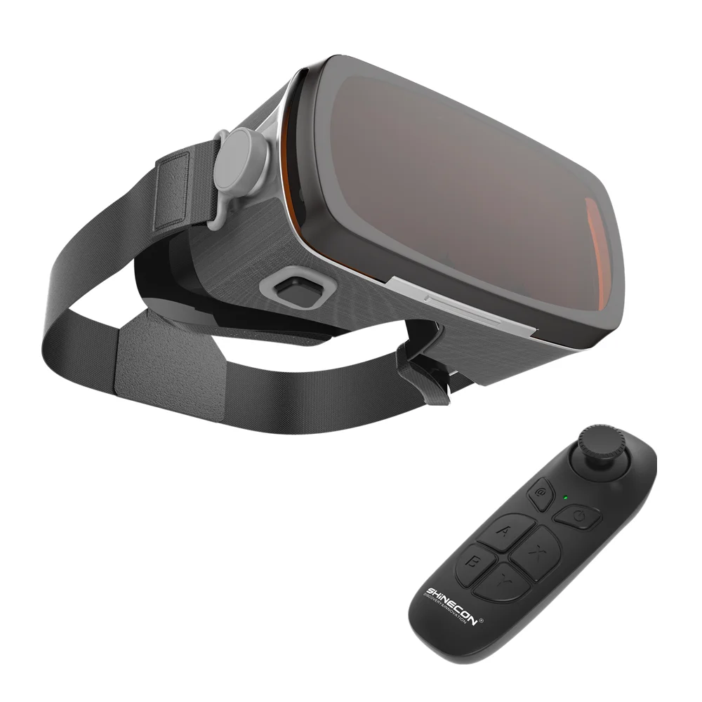 3D VR Glasses Compatible for IOS & Android 4.7-6.5'' Phone Virtual Reality 3D VR Box Headset for Movies & Games with Controller