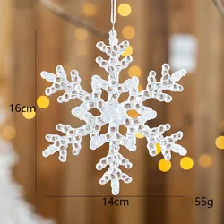 transparent christmas tree acrylic snowflake ornaments