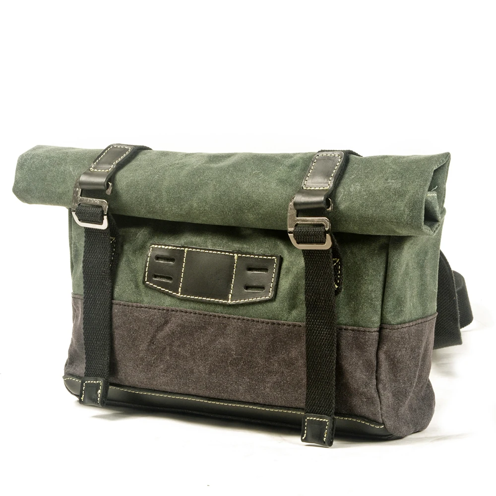 Wholesale Men's Vintage Canvas Briefcase Custom Shoulder Messenger Bag for Men Cross body bag