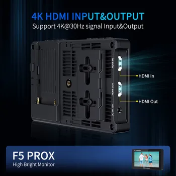 FEELWORLD F5 PROX DSLR Camera Field Monitor, Sunlight Visible 1600nit, Multi-Functions, F970 Install Kit, Factory Direct detail image