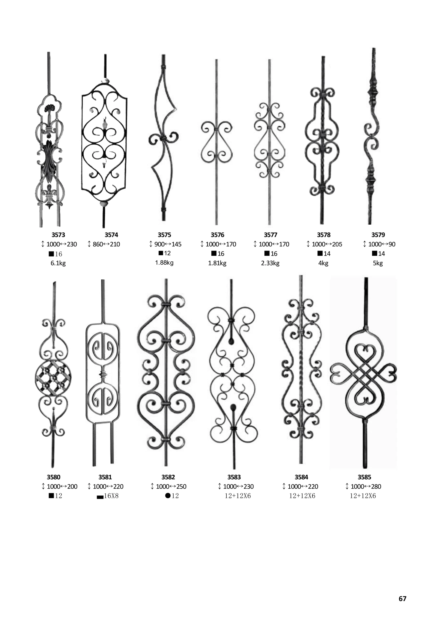Forging Decoration Rail Rod Orient Twisted Wrought Iron bar for Gate  Fence Railing Handrail Balustrade