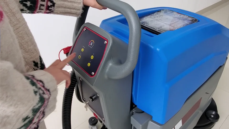 silence electric hand push cleaning machine floor scrubber
